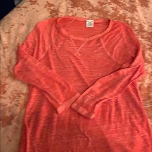 Faded glory coral-orange long sleeve tee